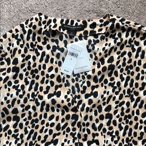 NWT banana republic animal print blouse